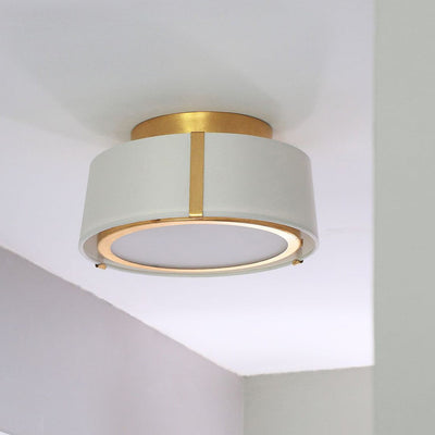 ##Antique Hardware## Fulton 2 Light Antique Gold Semi Flush Mount