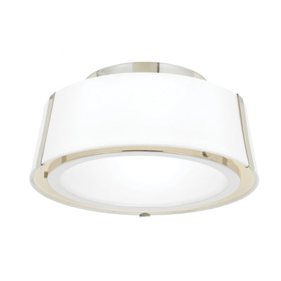 ##Antique Hardware## Fulton 2 Light Polished Nickel Semi Flush Mount