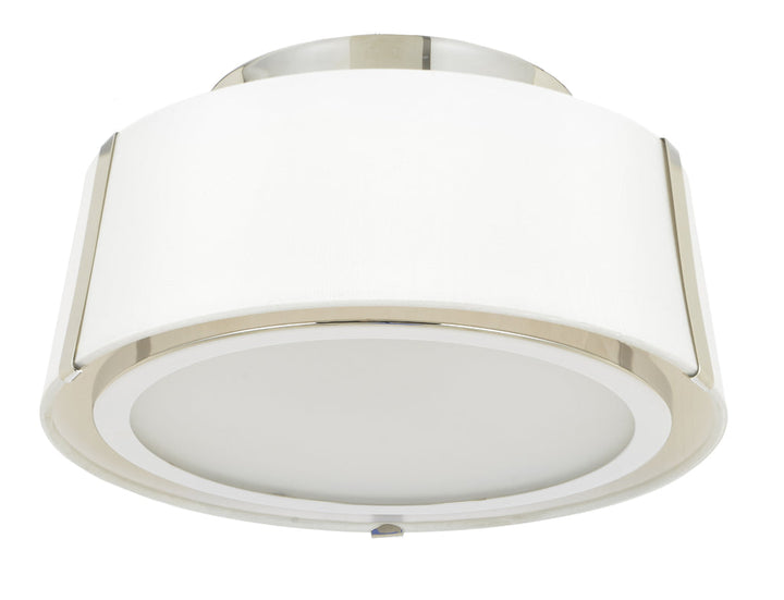 ##Antique Hardware## Fulton 2 Light Polished Nickel Semi Flush Mount