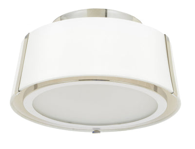 ##Antique Hardware## Fulton 2 Light Polished Nickel Semi Flush Mount