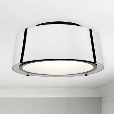 ##Antique Hardware## Fulton 3 Light Matte Black Semi Flush Mount