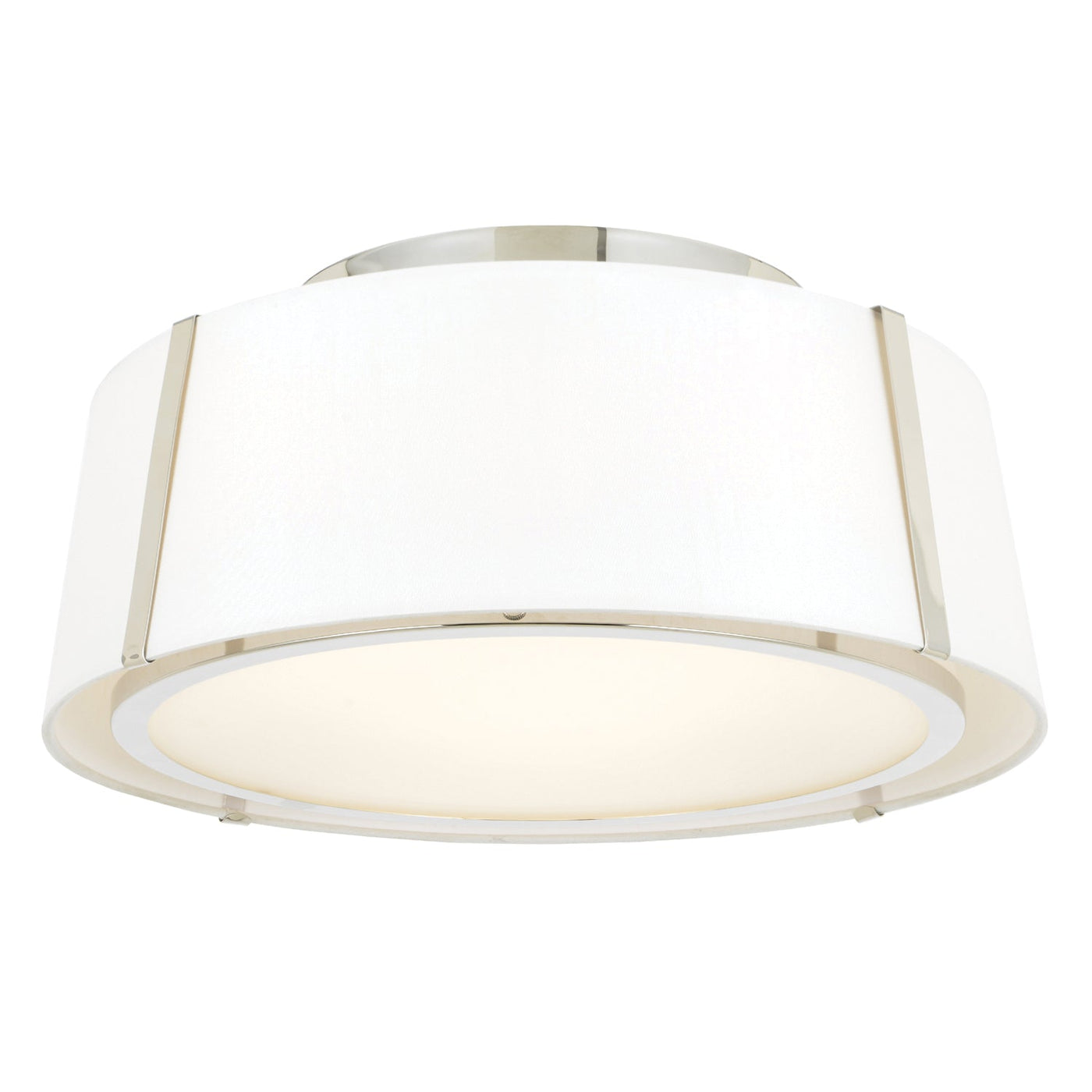 ##Antique Hardware## Fulton 3 Light Polished Nickel Semi Flush Mount