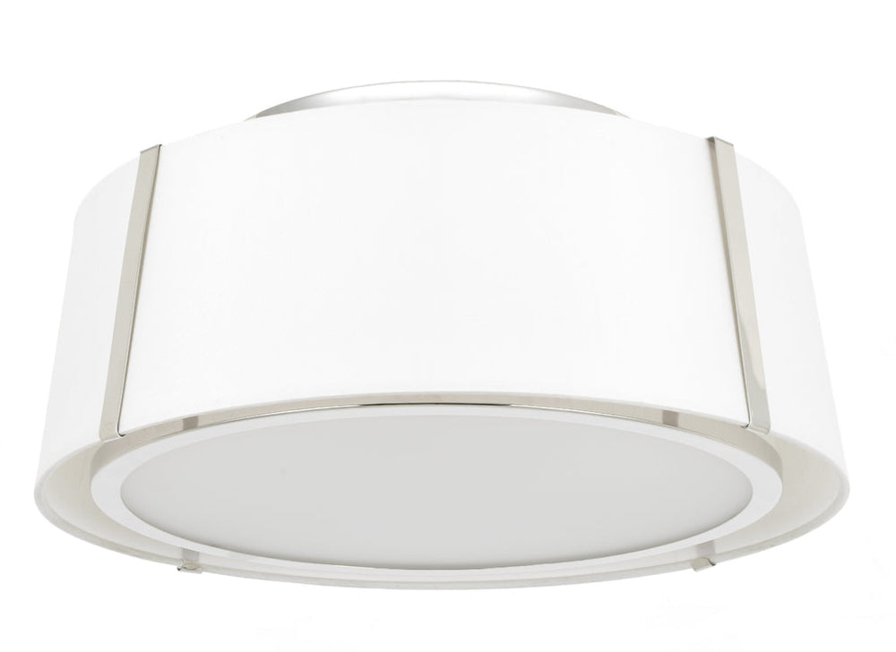 ##Antique Hardware## Fulton 3 Light Polished Nickel Semi Flush Mount