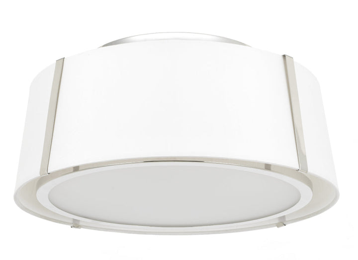 ##Antique Hardware## Fulton 3 Light Polished Nickel Semi Flush Mount