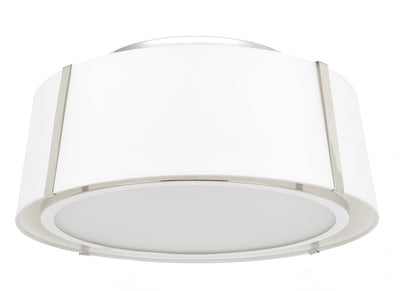 ##Antique Hardware## Fulton 3 Light Polished Nickel Semi Flush Mount