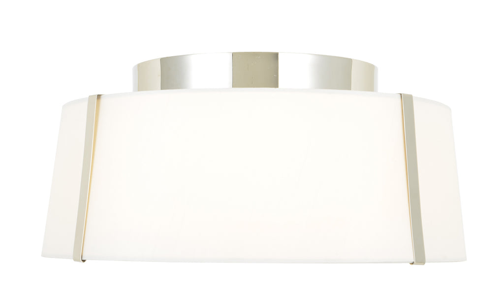 ##Antique Hardware## Fulton 3 Light Polished Nickel Semi Flush Mount