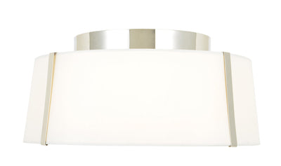 ##Antique Hardware## Fulton 3 Light Polished Nickel Semi Flush Mount