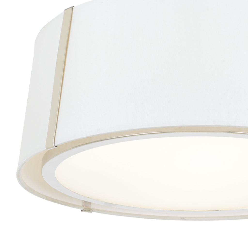 ##Antique Hardware## Fulton 3 Light Polished Nickel Semi Flush Mount