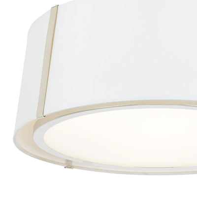 ##Antique Hardware## Fulton 3 Light Polished Nickel Semi Flush Mount