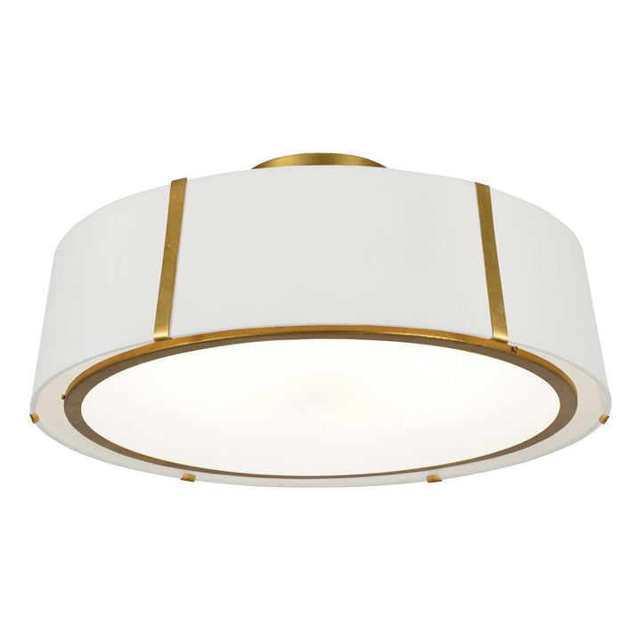 ##Antique Hardware## Fulton 6 Light Antique Gold Semi Flush Mount