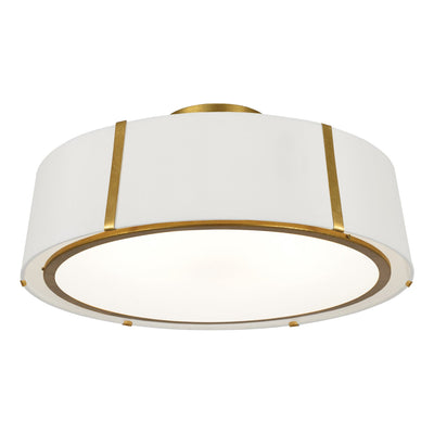 ##Antique Hardware## Fulton 6 Light Antique Gold Semi Flush Mount