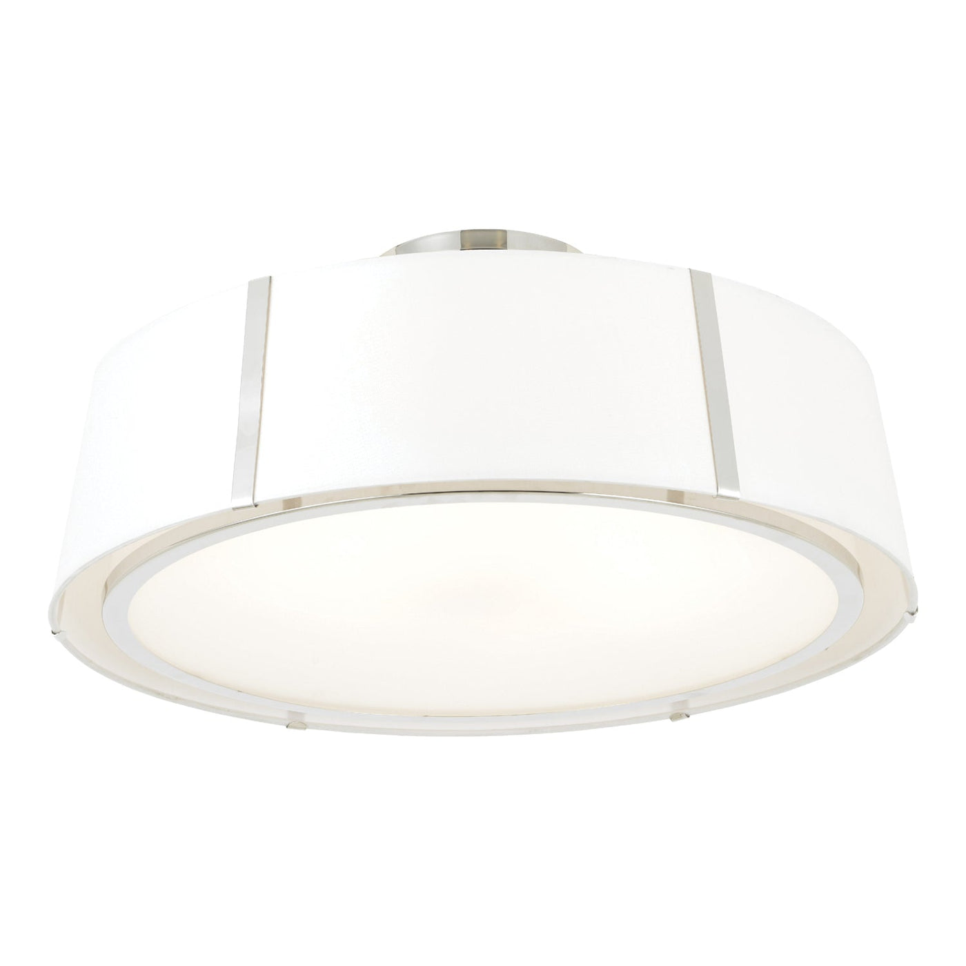 ##Antique Hardware## Fulton 6 Light Polished Nickel Semi Flush Mount