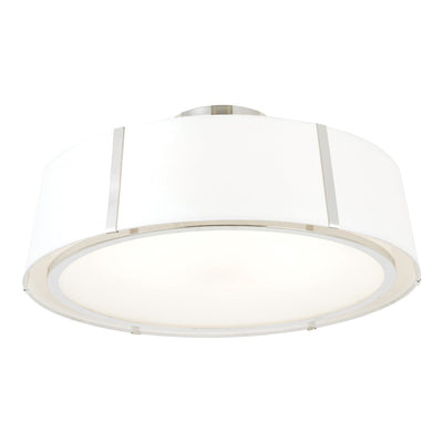 ##Antique Hardware## Fulton 6 Light Polished Nickel Semi Flush Mount