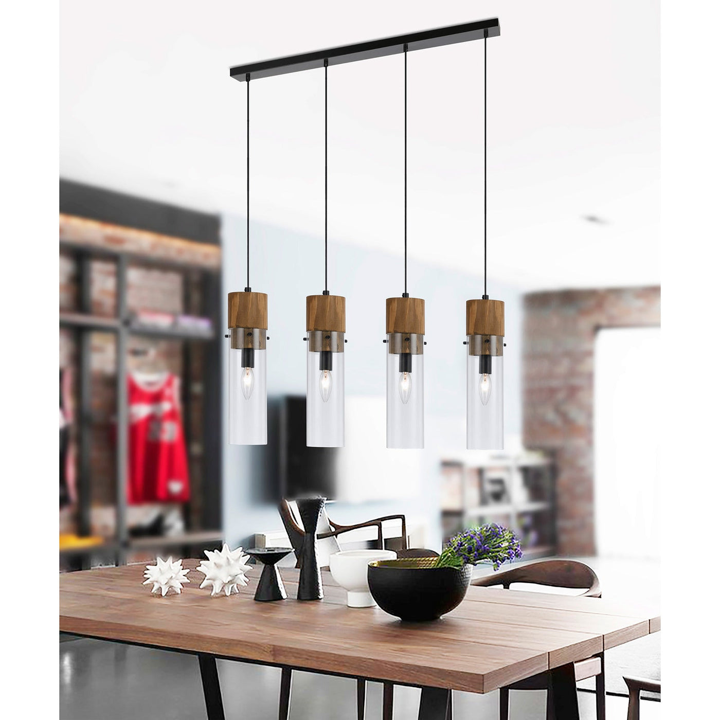 ##Antique Hardware## 60W X 4 SPHEROID ISLAND FIXTURE