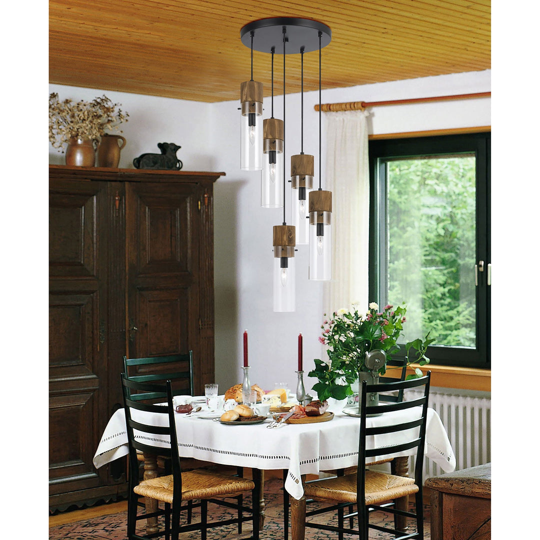 ##Antique Hardware## 60W X 5 SPHEROID GLASS PENDANT