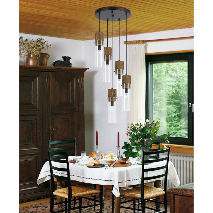 ##Antique Hardware## 60W X 5 SPHEROID GLASS PENDANT