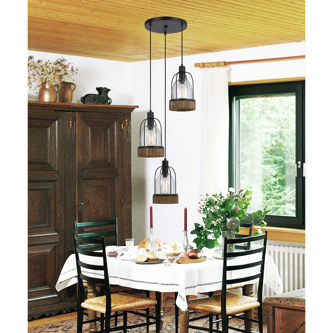 ##Antique Hardware## 60W X 3 BEACON GLASS PENDANT(EDISON BULBS NOT INCLUDED)