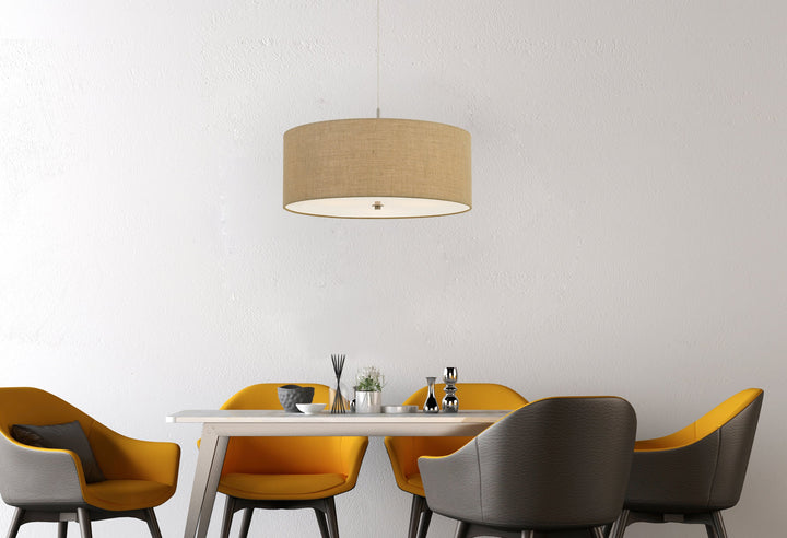 ##Antique Hardware## 60W X 3 ADDISON DRUM PENDANT FIXTURE. DIA:24"