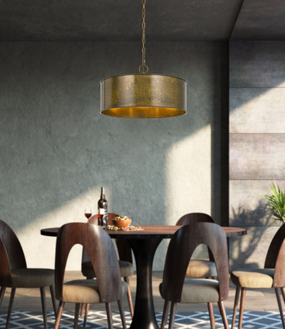 ##Antique Hardware## 60W X 3 ROCHEFORT METAL 3 LIGHT CHANDELIER
