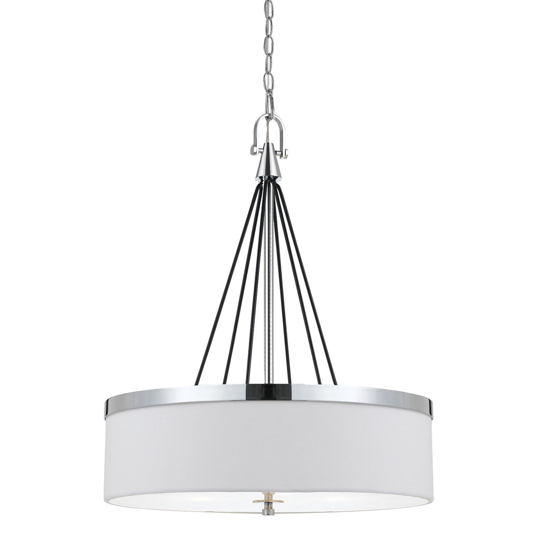 Antique Hardware 60W X 3 RIMINI PENDANT FIXTURE WITH HARDBACK FABRIC SHADE Chandelier