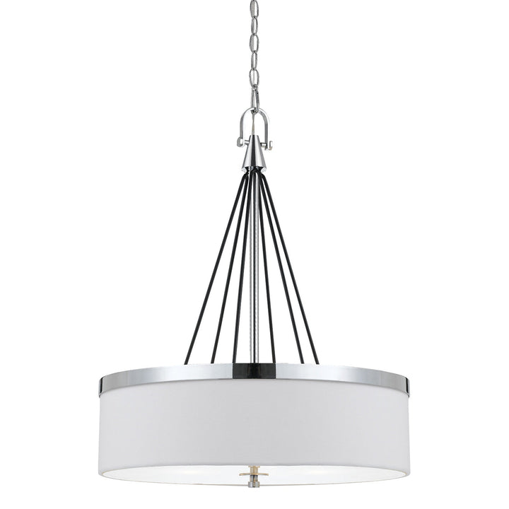 Antique Hardware 60W X 3 RIMINI PENDANT FIXTURE WITH HARDBACK FABRIC SHADE Chandelier