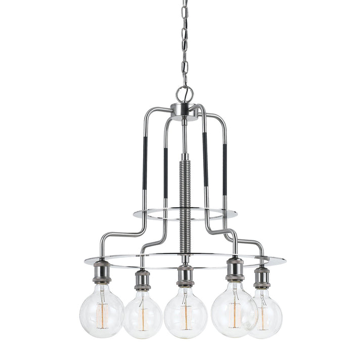 ##Antique Hardware## 60W X 5 TRANSFORMERMETAL  CHANDELIER (EDISON BULBS INCLUDED)