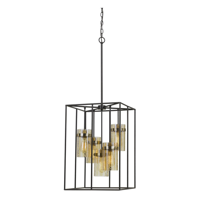##Antique Hardware## 60W X 5 CREMONA GLASS PENDANT FIXTURE (EDISON BULBS NOT INCLUDED)