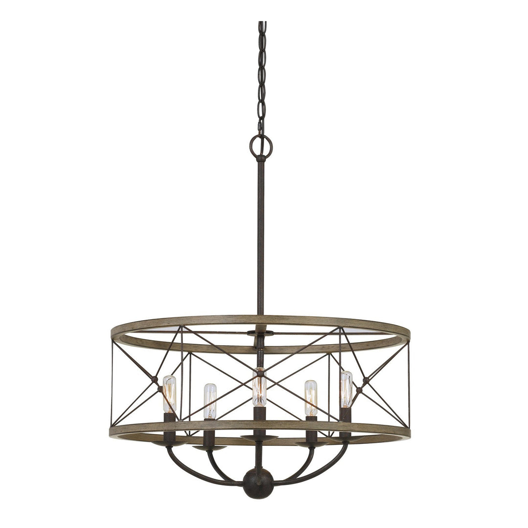 ##Antique Hardware## 40W X 5 MODICA METAL PENDANT FIXTURE (EDISON BULBS NOT INCLUDED)