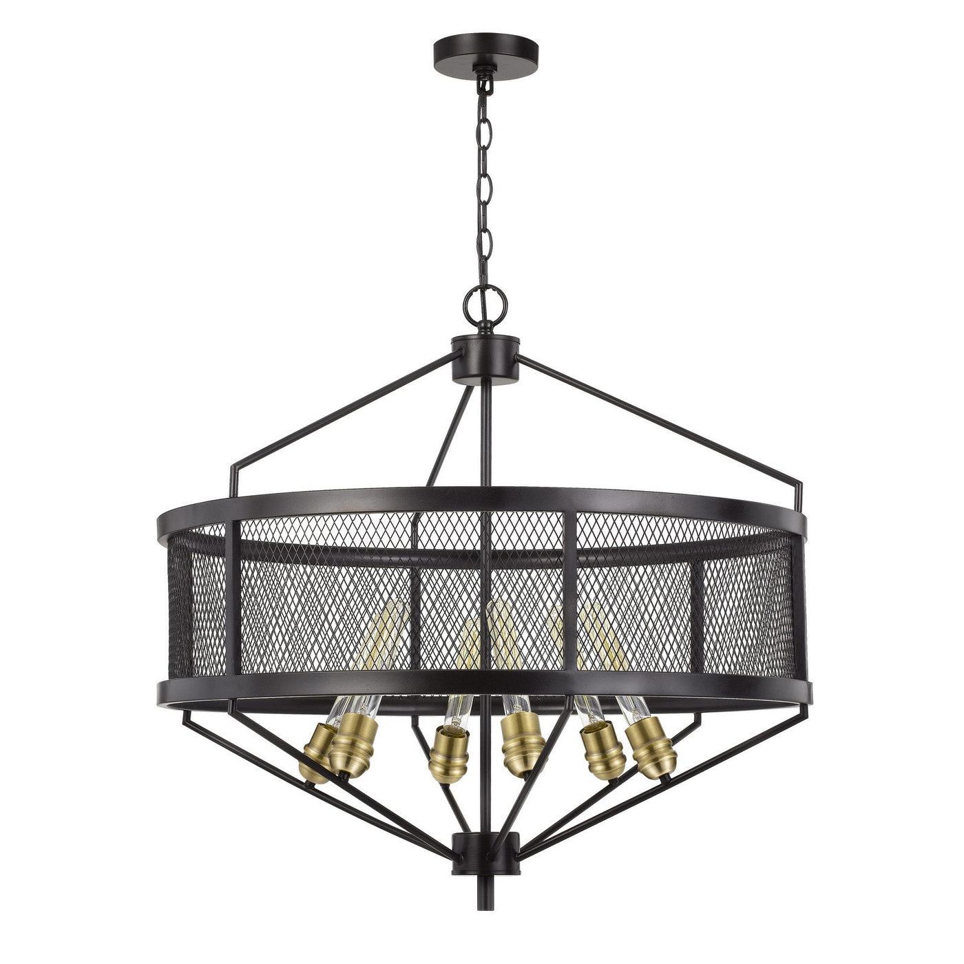 Antique Hardware 60W X 6 HALLE METAL CHANDELIER (EDISON BULBS ARE NOT INCLUDED) Chandelier