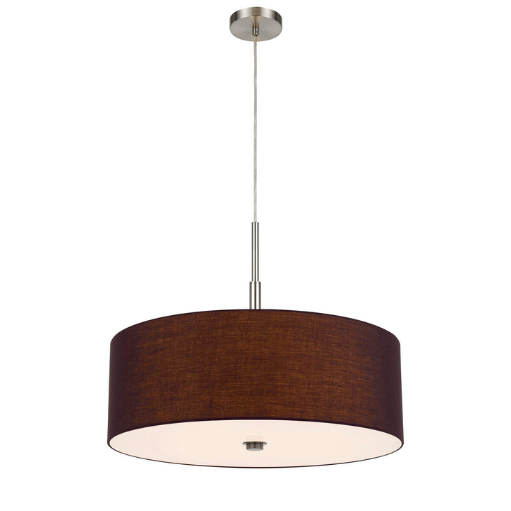 ##Antique Hardware## 60W X 4 LONOKE PENDANT FIXTURE WITH HARDBACK DRUM SHADE