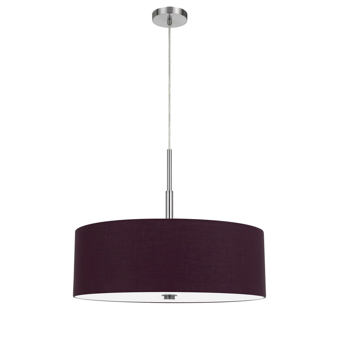 ##Antique Hardware## 60W X 4 LONOKE PENDANT FIXTURE WITH HARDBACK DRUM SHADE