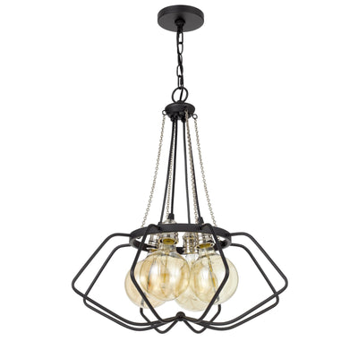 ##Antique Hardware## 60W X 4 LADUE METAL CHANDELIER (EDISON BULBS SHOWN ARE INCLUDED)
