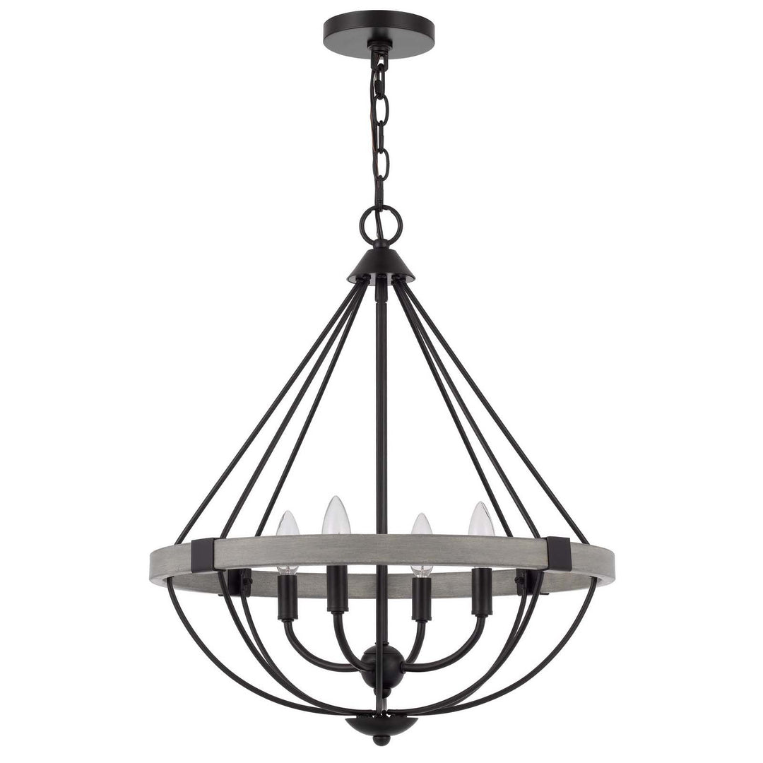 ##Antique Hardware## 60W X 4 SOMERSWORTH METAL CHANDELIER