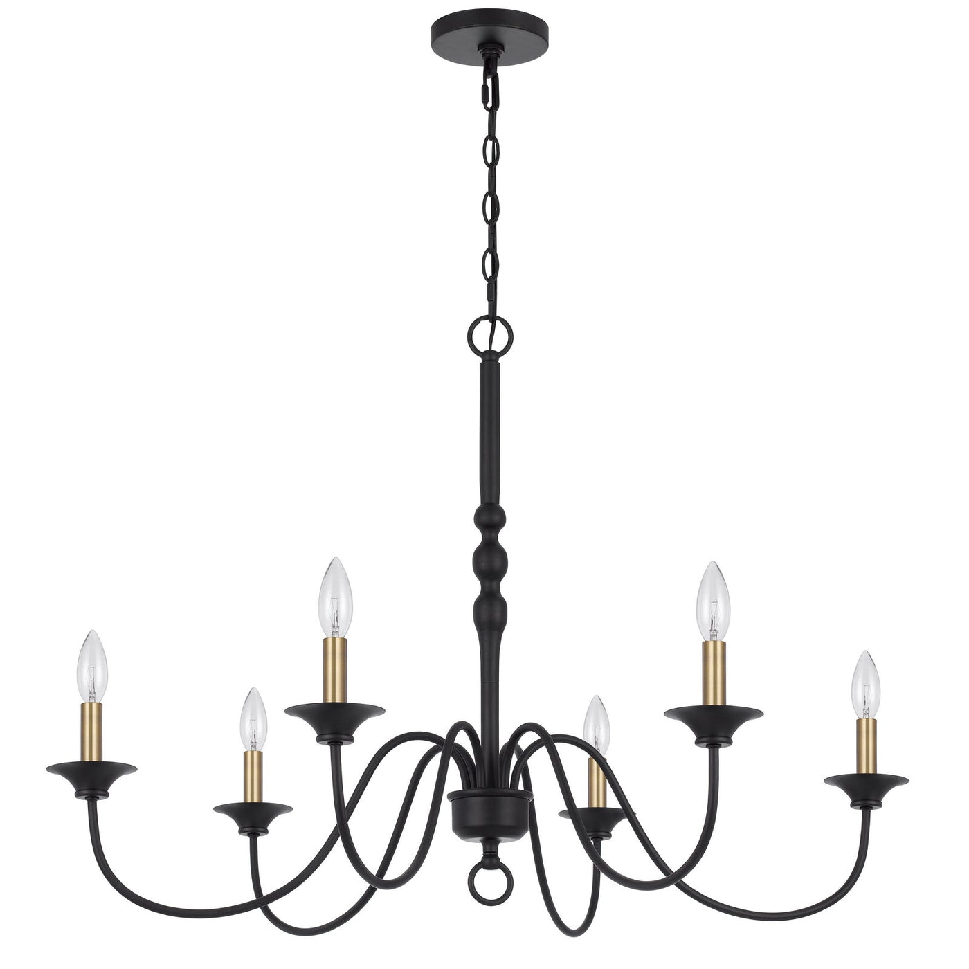 ##Antique Hardware## 60W X 6 MARINO METAL CHANDELIER