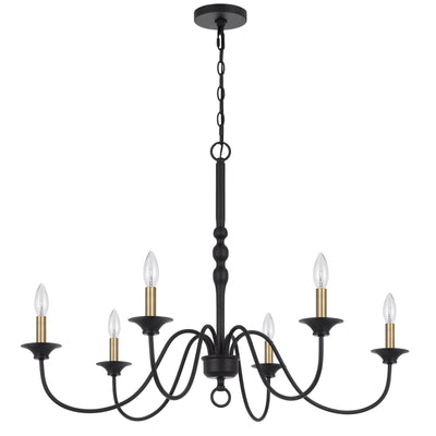 ##Antique Hardware## 60W X 6 MARINO METAL CHANDELIER