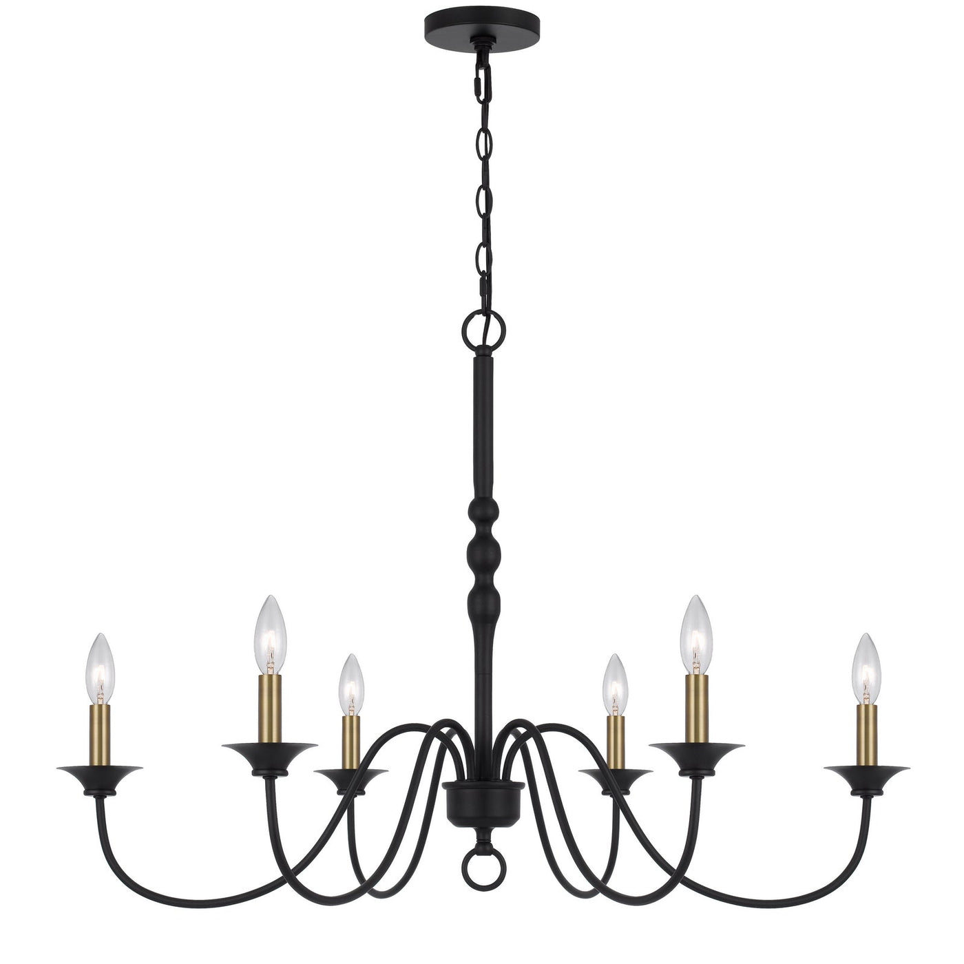 ##Antique Hardware## 60W X 6 MARINO METAL CHANDELIER
