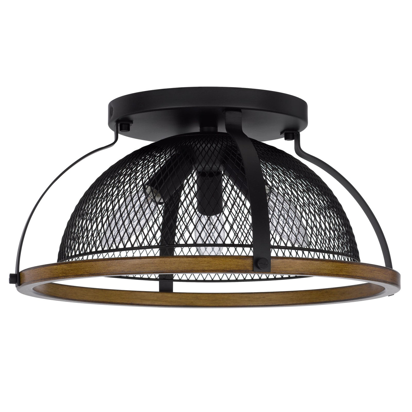 Antique Hardware 60W X 3 LONGMONT METAL SEMI FLUSH MOUNT FIXTURE Semi Flush