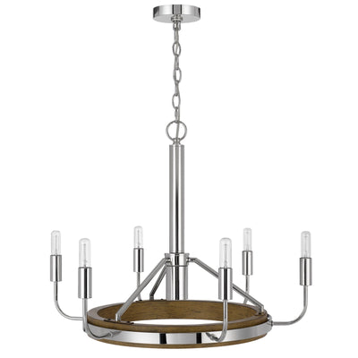 ##Antique Hardware## SALUDA 60W X 6 METAL CHANDELIER AND A GU10 6W LED DOWNLIGHT (LED BULB INCLUDED)