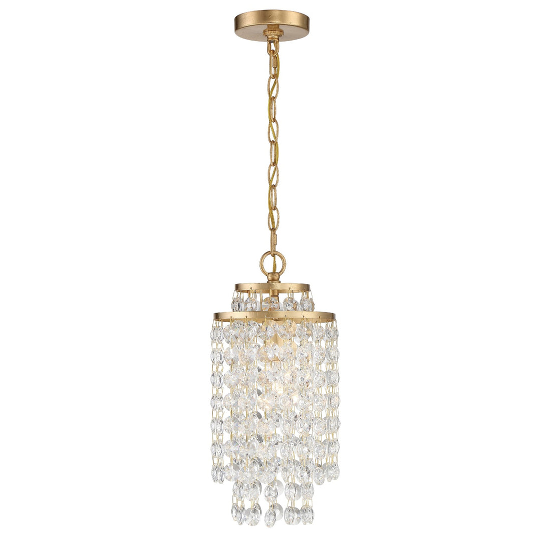 ##Antique Hardware## Gabrielle 1 Light Antique Gold Mini Pendant