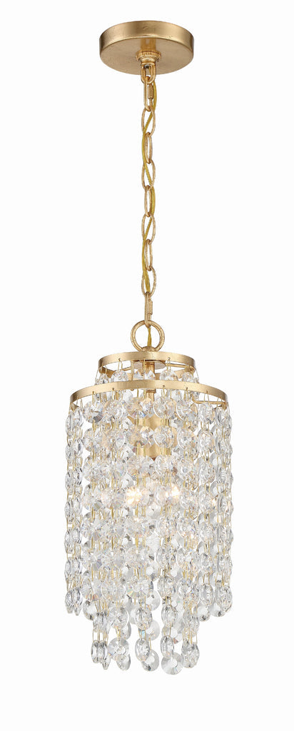 ##Antique Hardware## Gabrielle 1 Light Antique Gold Mini Pendant