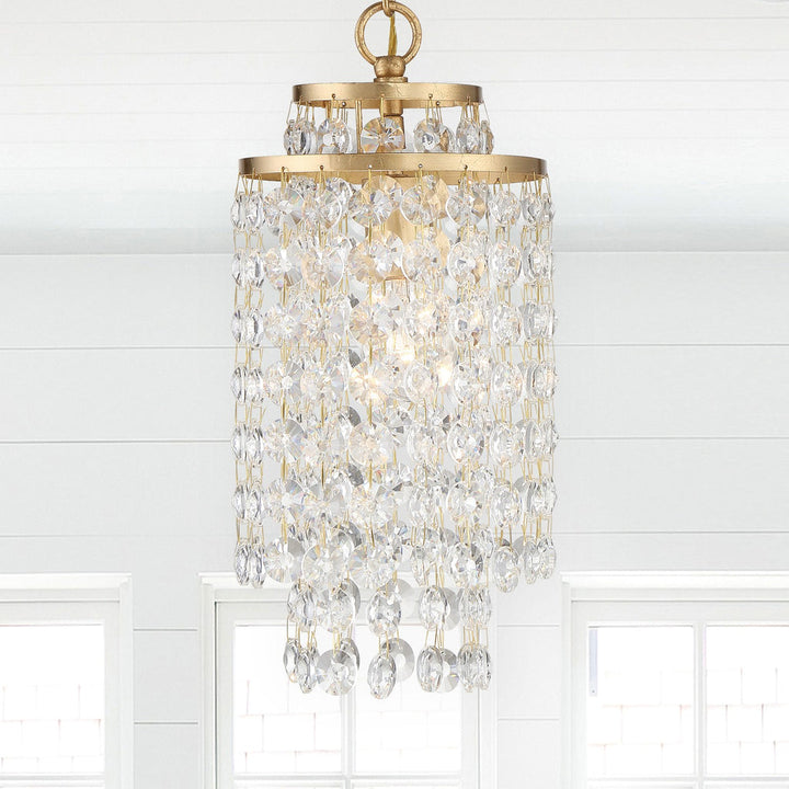 ##Antique Hardware## Gabrielle 1 Light Antique Gold Mini Pendant