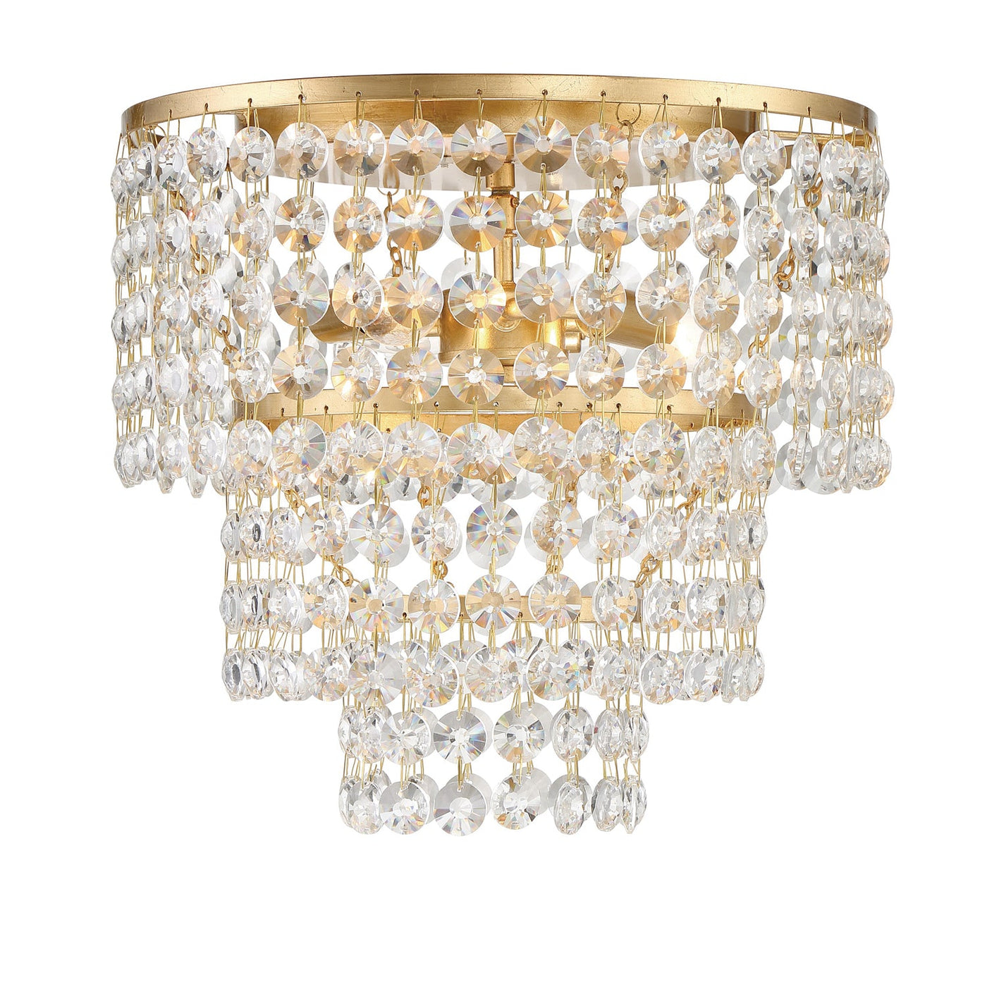 ##Antique Hardware## Gabrielle 3 Light Antique Gold Flush Mount