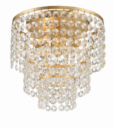 ##Antique Hardware## Gabrielle 3 Light Antique Gold Flush Mount