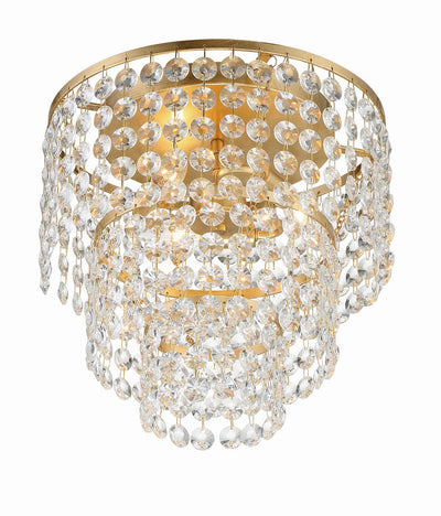 ##Antique Hardware## Gabrielle 3 Light Antique Gold Flush Mount