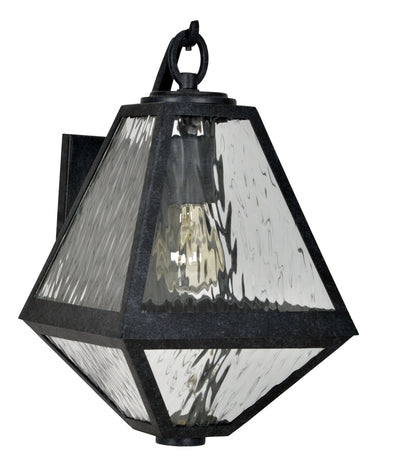 ##Antique Hardware## Brian Patrick Flynn Glacier 1 Light Black Charcoal Outdoor Sconce