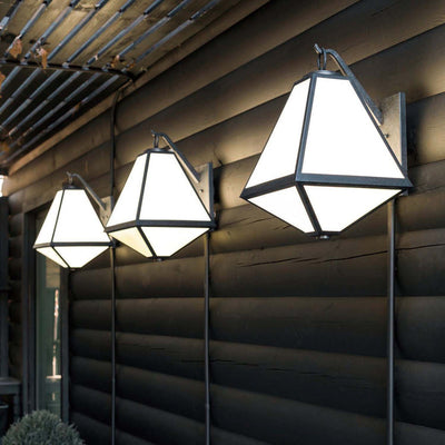 ##Antique Hardware## Brian Patrick Flynn Glacier 3 Light Black Charcoal Outdoor Sconce