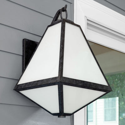 ##Antique Hardware## Brian Patrick Flynn Glacier 3 Light Black Charcoal Outdoor Sconce