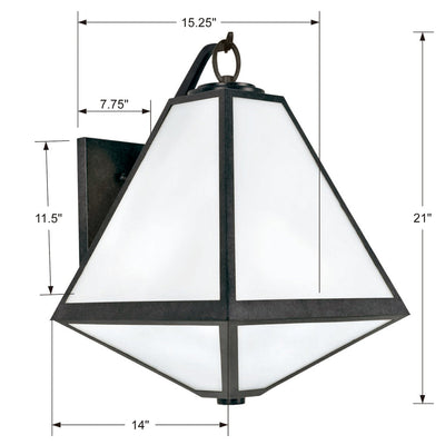 ##Antique Hardware## Brian Patrick Flynn Glacier 3 Light Black Charcoal Outdoor Sconce