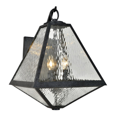 ##Antique Hardware## Brian Patrick Flynn Glacier 3 Light Black Charcoal Outdoor Sconce
