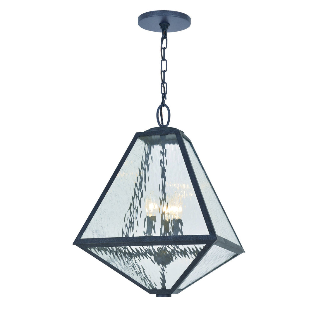 ##Antique Hardware## Brian Patrick Flynn Glacier 3 Light Black Charcoal Outdoor Pendant